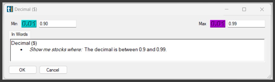 Configuring the Decimal Filter