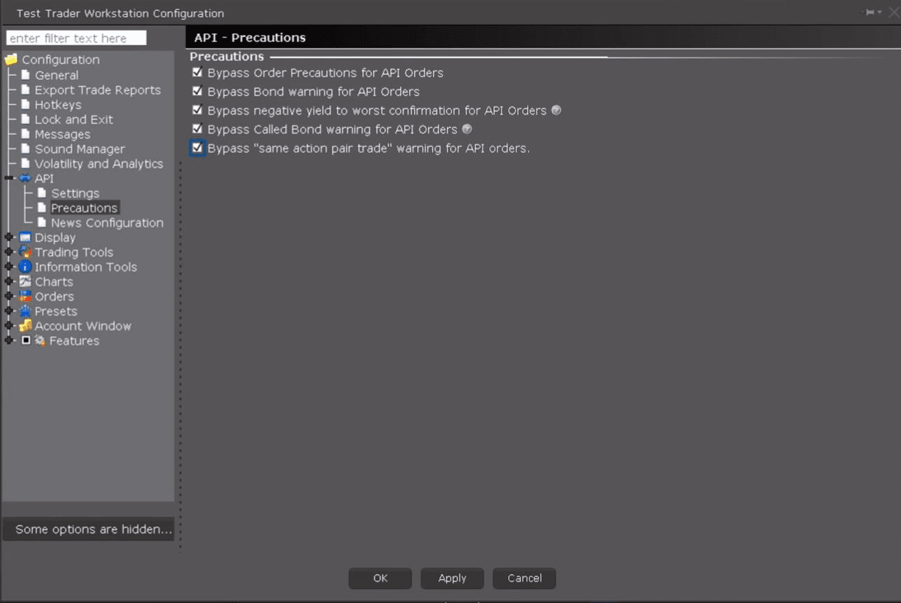 Test Trader Wordstation Configuration Precautions Interface